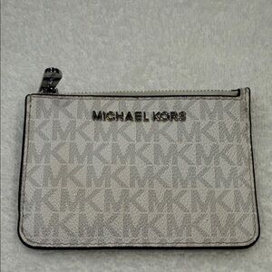 Michael Kors Silver Monogram ID and card holder